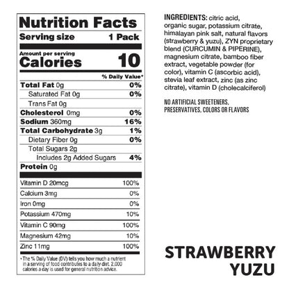 ZYN Strawberry Yuzu Nutritional Information & Ingredients